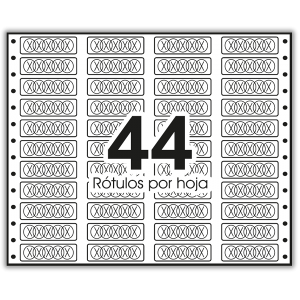 76.2 x 23.0 mm Etiqueta De Seguridad